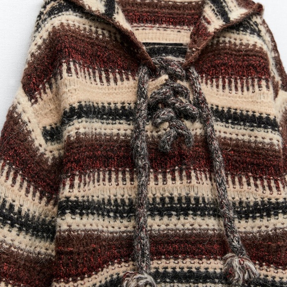 Zara Limited Edition Alpaca Blend Hooded Sweater. Size Large. New With Tags! - Picture 8 of 9